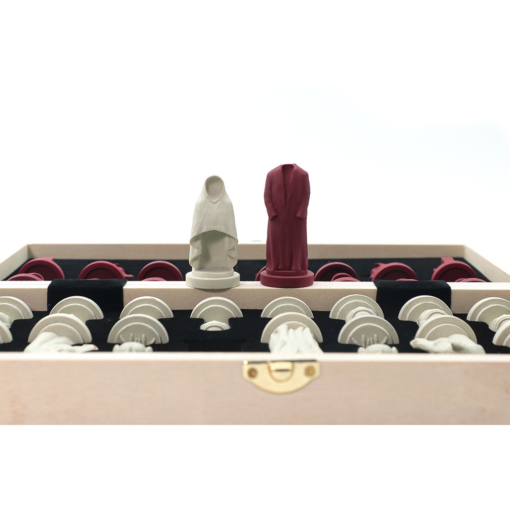 Chess pieces board