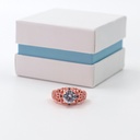 Rose Gold Art Deco Ring Floral Wedding Ring|