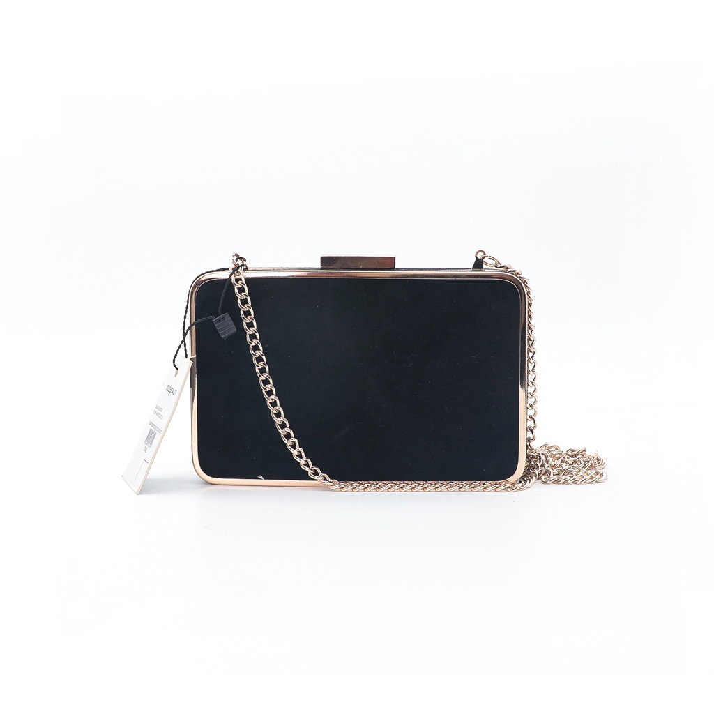 Dune London Bags Black-suede 011Beauty Black Suede Slim Hard Clutch Copy
