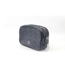 Coach Navy Blue Signature Coated Canvas And Leather Jes Camera Crossbody Bad