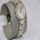 NEW FOSSIL 3 PC SET SILVER+GOLD 2 TONE WATCH+1 BANGLE BRACELET bq2179set
