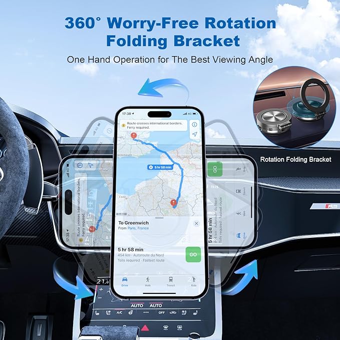 Electric Vacuum Magnetic Car Phone Mount