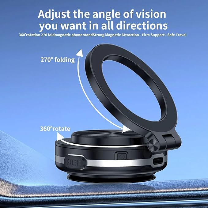 Electric Vacuum Magnetic Car Phone Mount