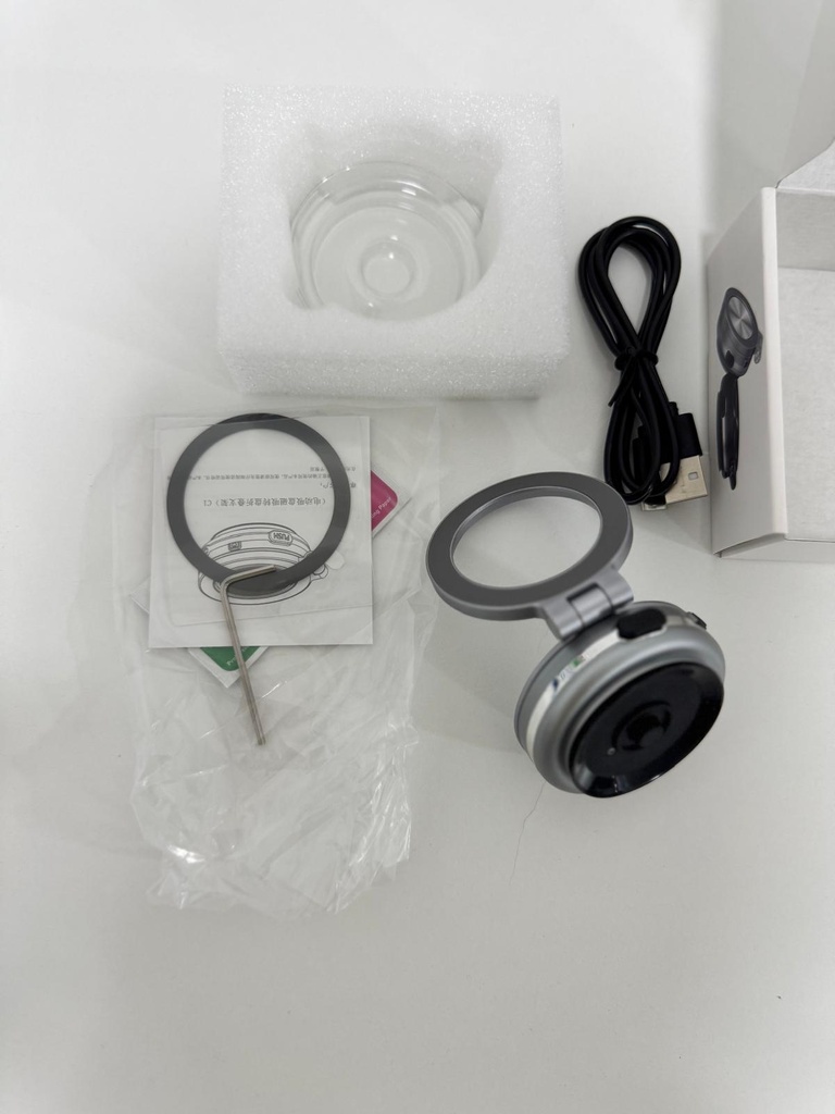 MagSafe Electric Vacuum Magnetic Car Phone Mount (Silver)