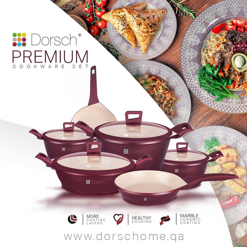 Dorsch Ceramic Premium Cookware Set – 10 pcs