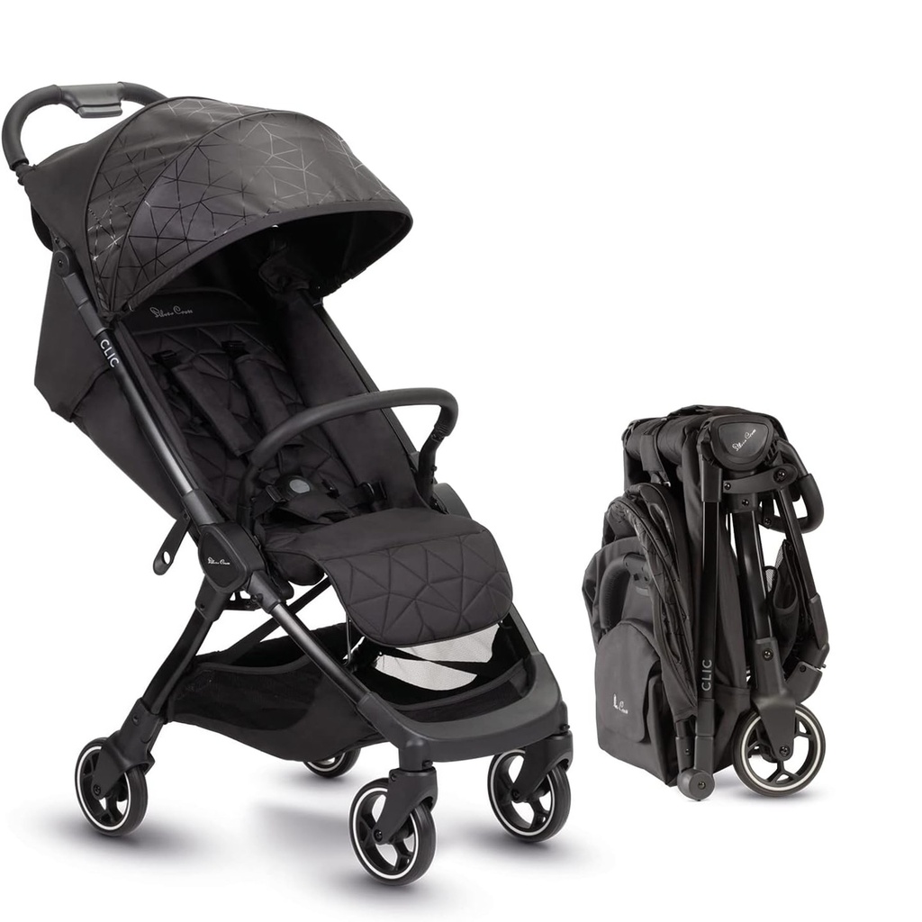 Silver Cross Clic stroller baby to toddler light weight pushchair – Black