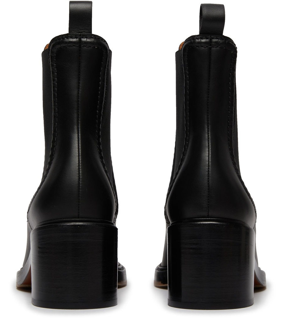 Chloe Mallo leather ankle boots black