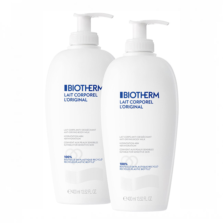 Biotherm Body Milk Original 400ml, Anti-Drying Body Milk+ 48H Hydration + Suitable For Sensitive Skin