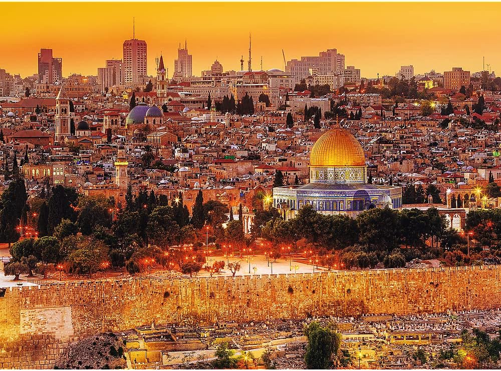 Trefl The Roofs of Jerusalem 3000 Piece Jigsaw Puzzle Red 46"x33" Print, DIY Puzzle