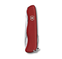 Victorinox Picknicker Swiss Army Pocket Knife, Large, Multi Tool, 11 Functions, Locking Blade, Red