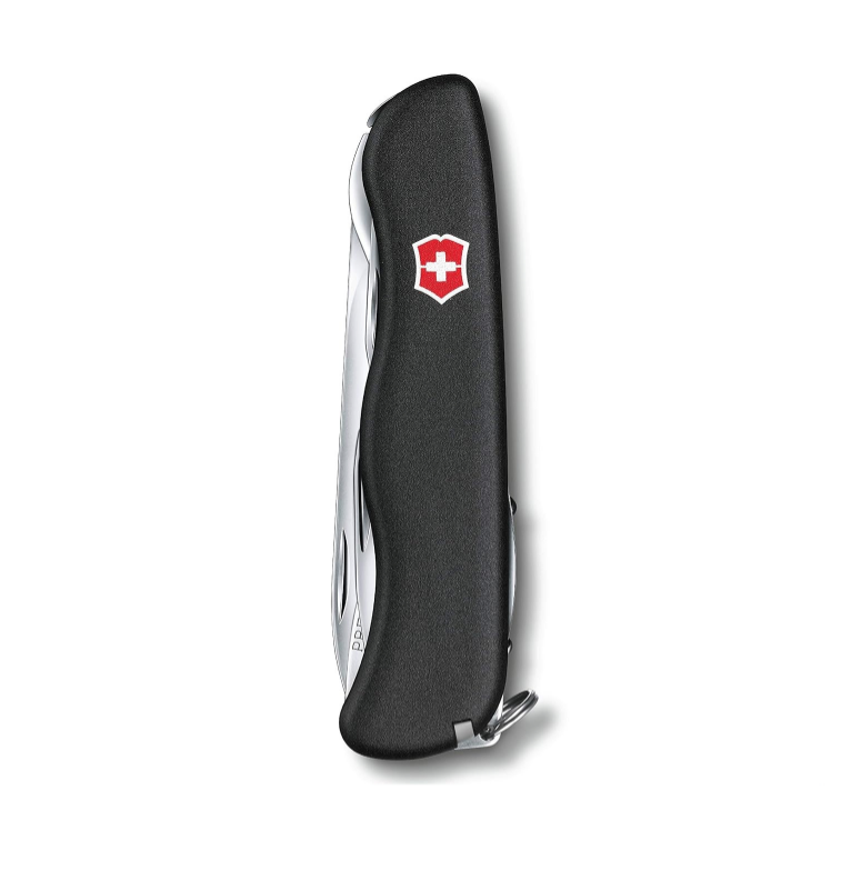 Victorinox Picknicker Swiss Army Knife, Large, Multi Tool, 11 Functions, Locking Blade, Black