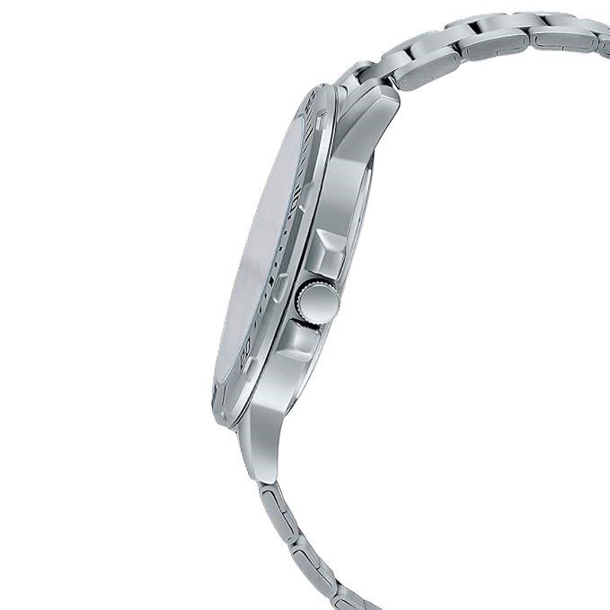 Casio Men's Silver Watch, Black Dial | MTP-VD300D-1E