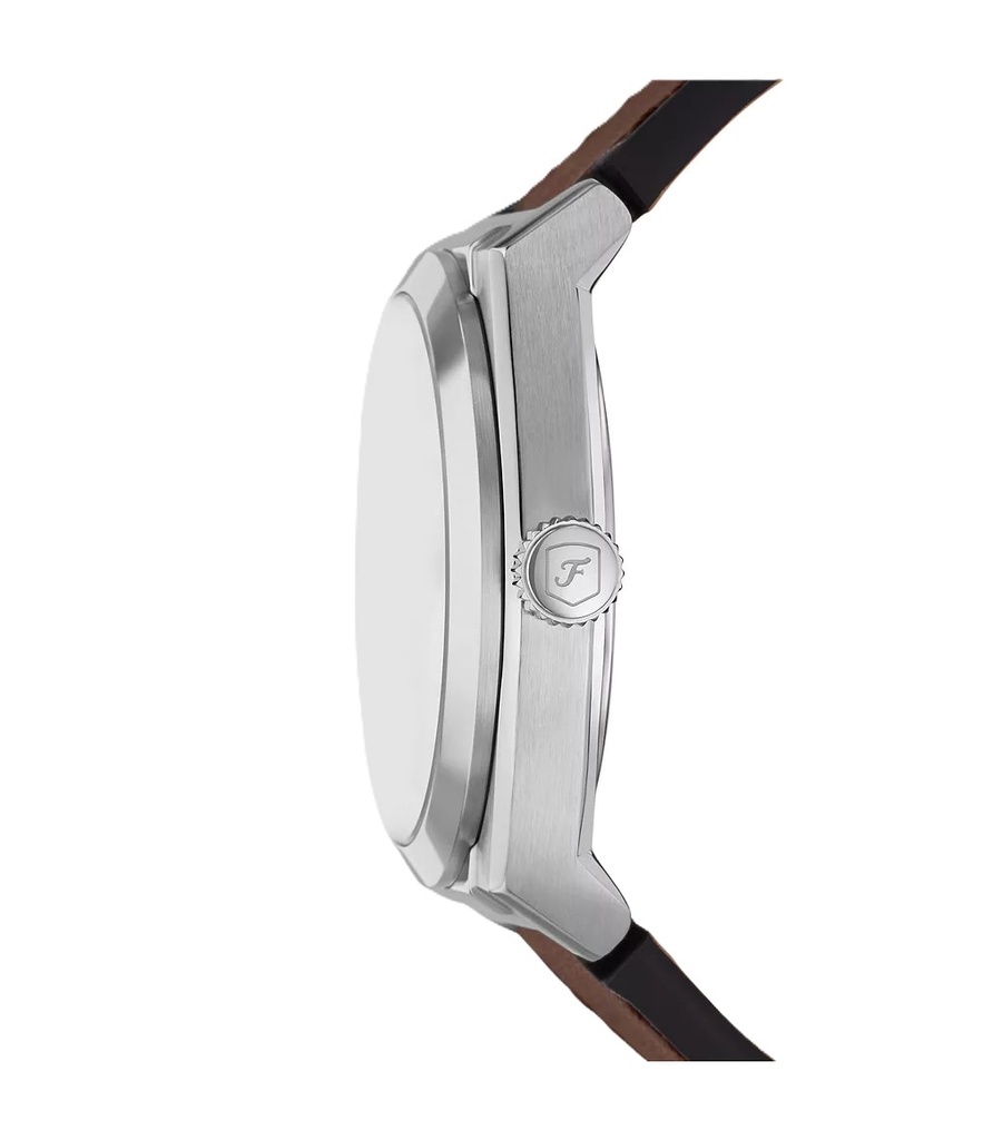 Fossil Everett Gents Three-Hand Date Brown Leather Watch