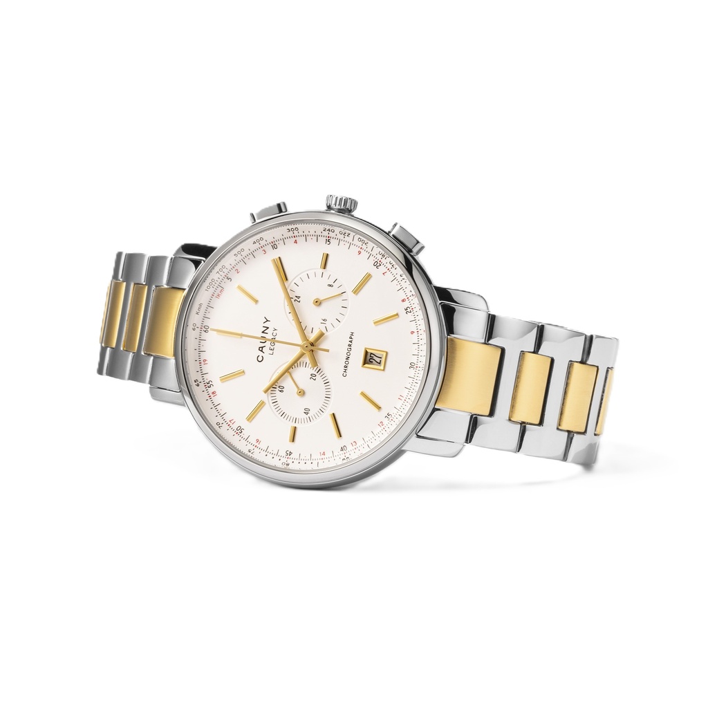Cauny  Legacy Bicolor Gold Watch  CLG015  ** Battery Drained **