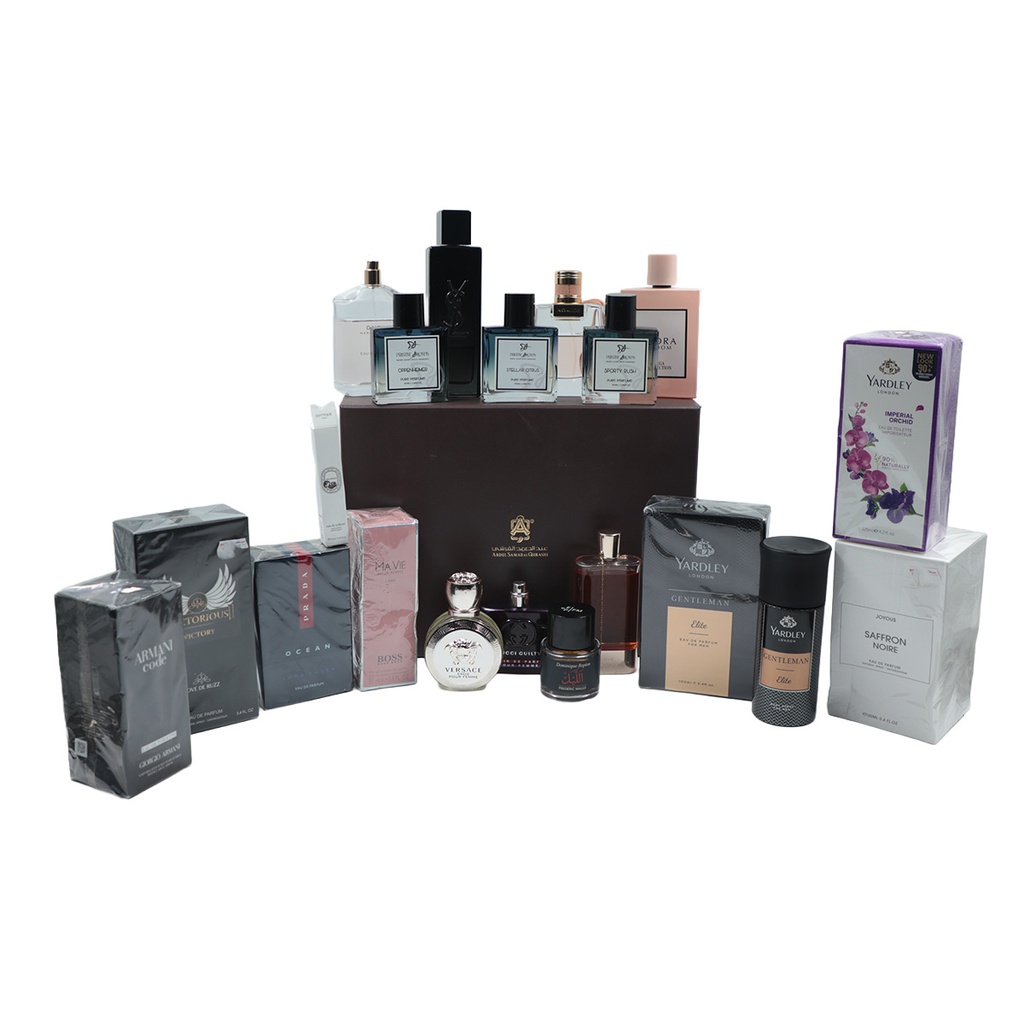 Ultra Mix Expensive 22 Piece Lxuxuy Collection  Set bandle of Used & New Perfumes Mix: Abdul Samad Al Qurashi. Louis Vuitton, Prada, Boss , Daisy, Yardley , Guccy , Nomade, Chloe … And Many Others