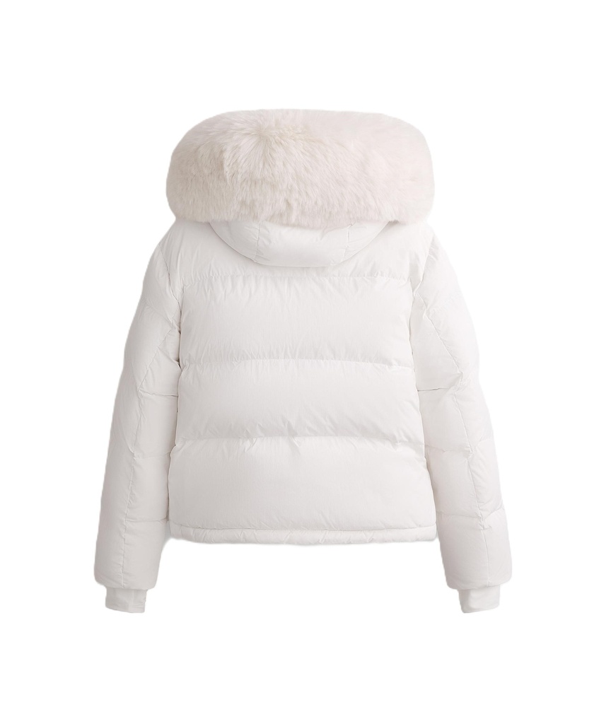 Lightweight 100% down water-repellent jacket ** Color :  White  Size : S **