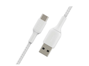 Belkin BoostCharge Braided USB-C to USB-A Cable (3.3ft), White