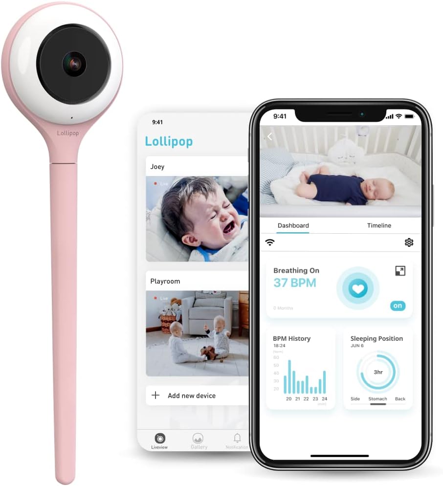 Lollipop Smart Baby Camera Cotton Candy