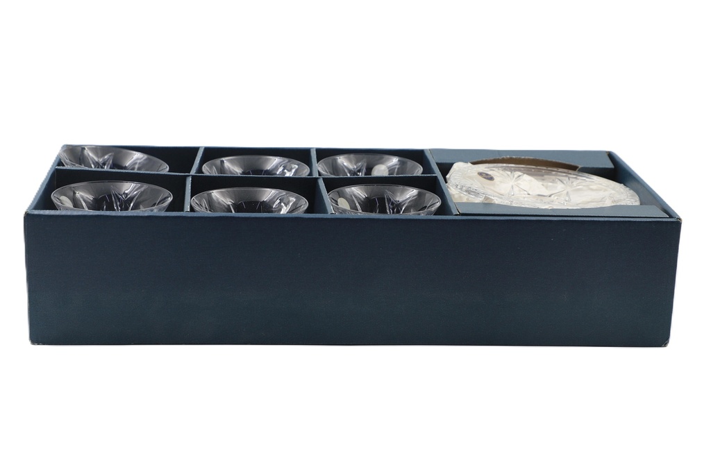 Bohemia Glass Coffee set, 12 Pieces - Clear