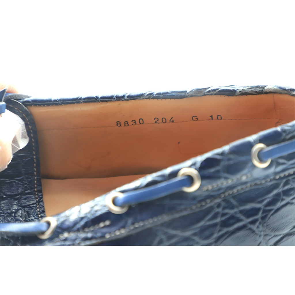 Santoni Club 8830 204 G 10 Shoe Blue Classic Size: 45