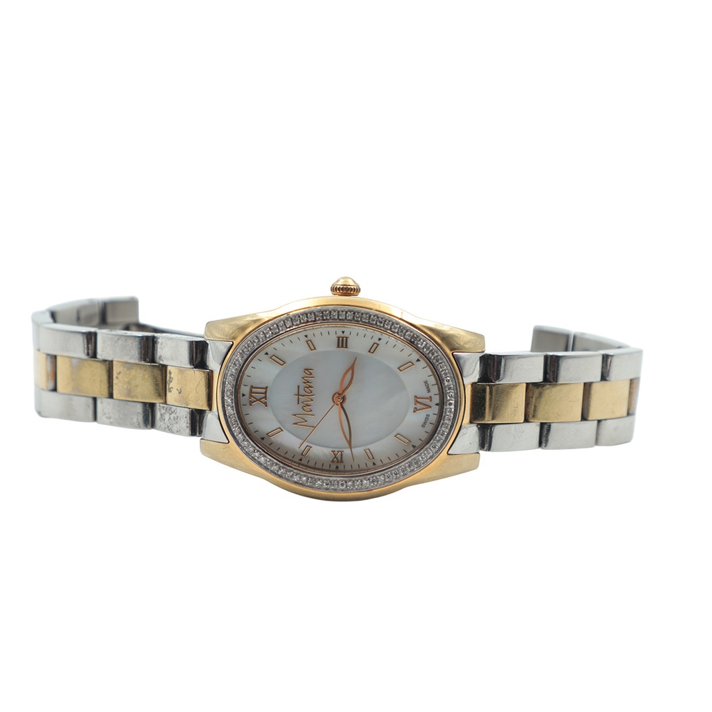 Montana BJ7495L Gold Silver Toned Stainless Steel Watch Swiss Made