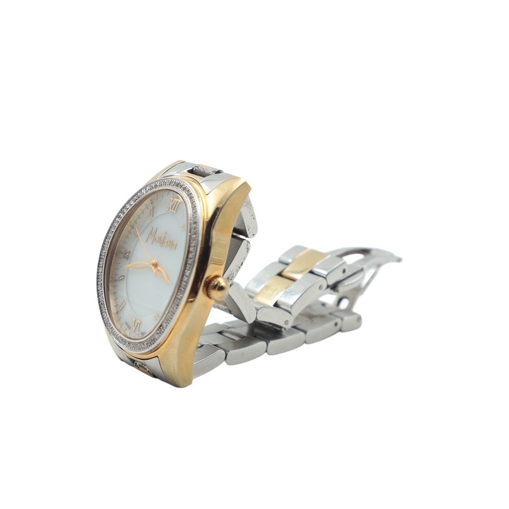 Montana BJ7495L Gold Silver Toned Stainless Steel Watch Swiss Made