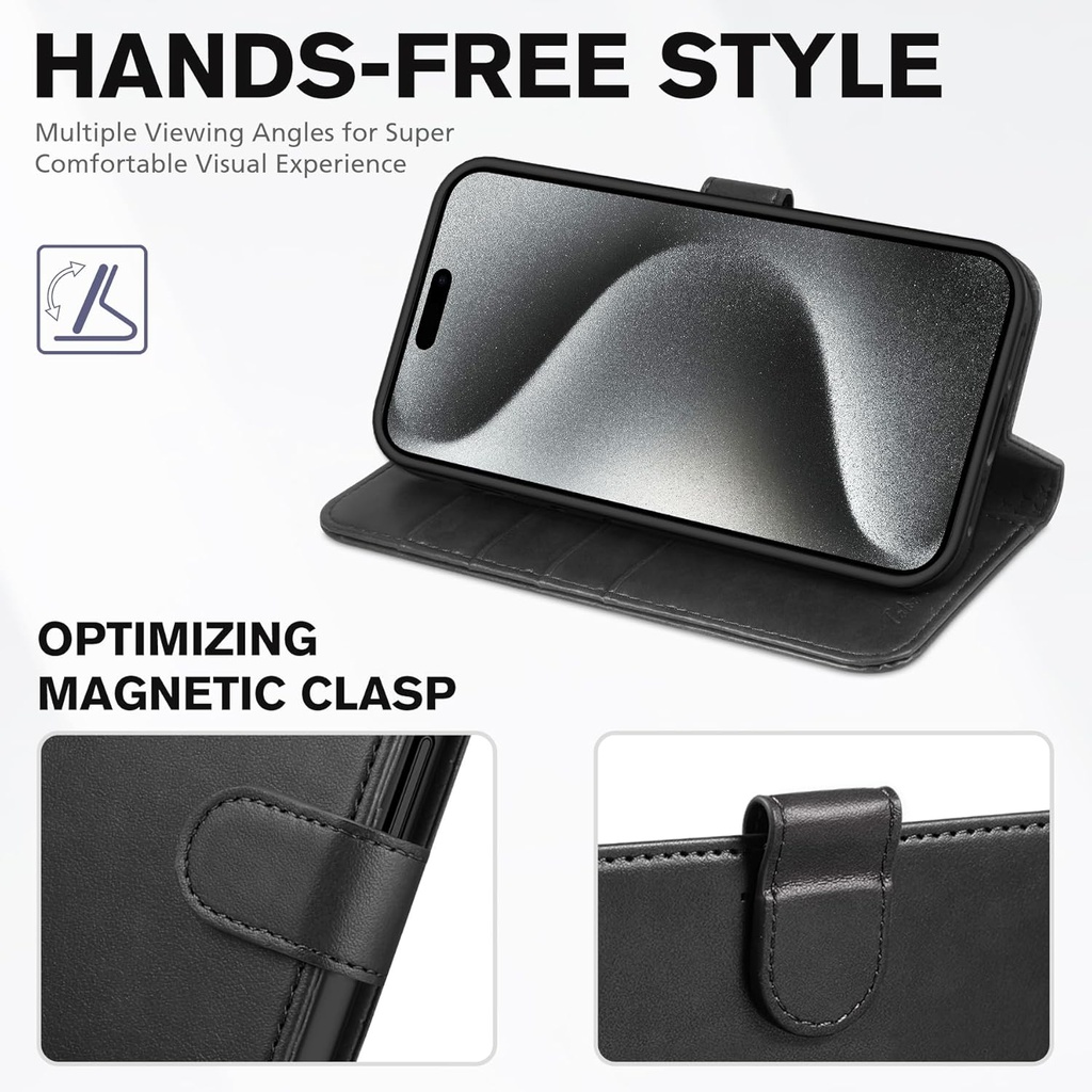 TUCCH Case Wallet for iPhone 15 Pro