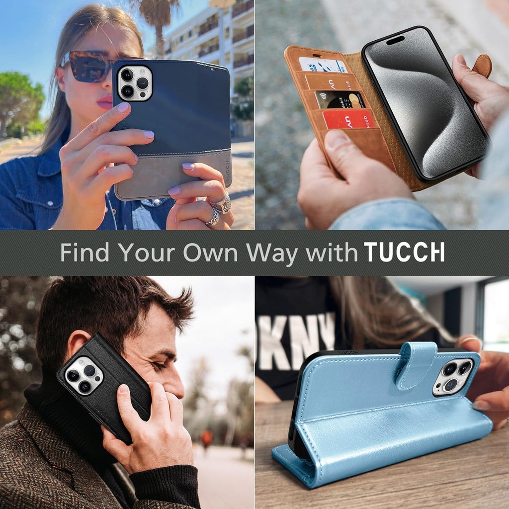 TUCCH Case Wallet for iPhone 15 Pro