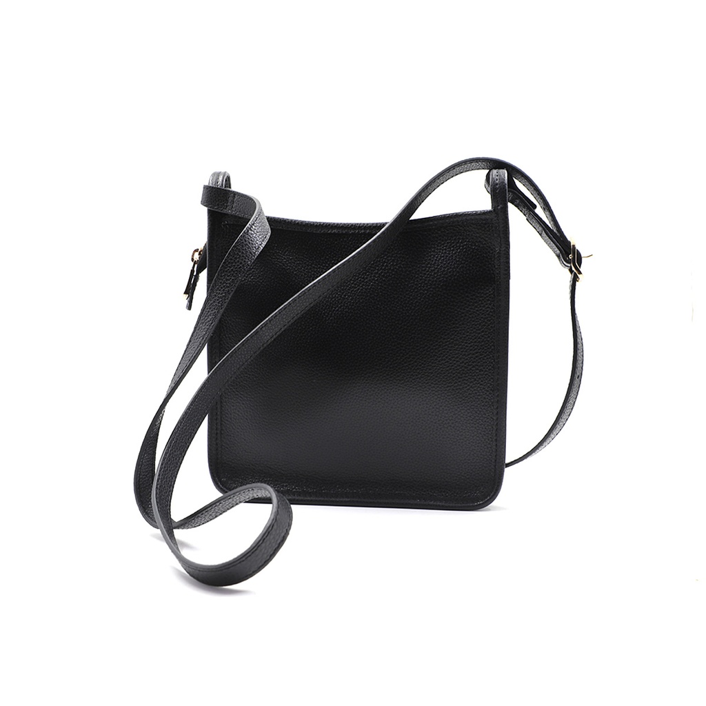 LongChamp Le Foulonné Crossbody Bag Black Leather