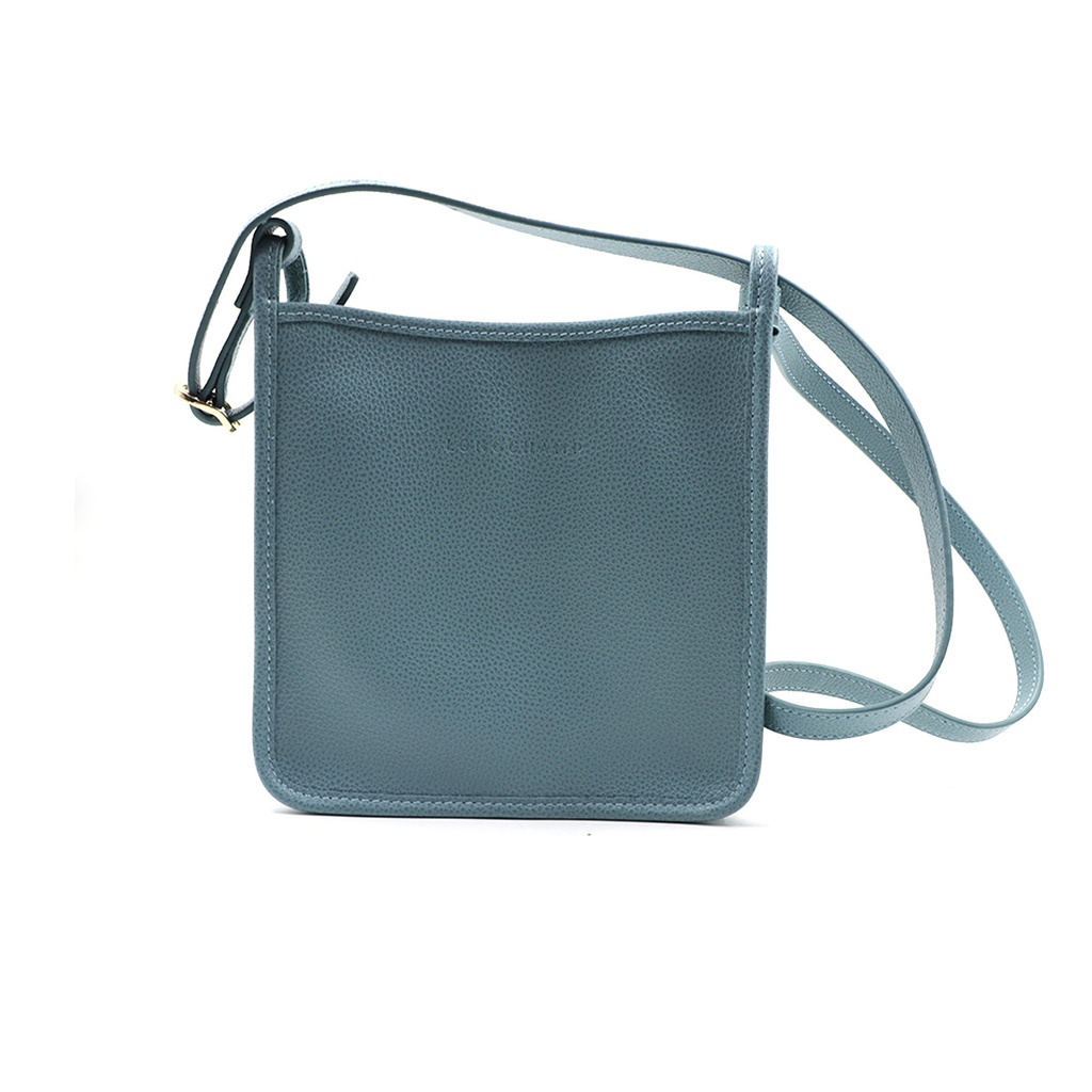 LongChamp Le Foulonné Crossbody Blue Black Leather