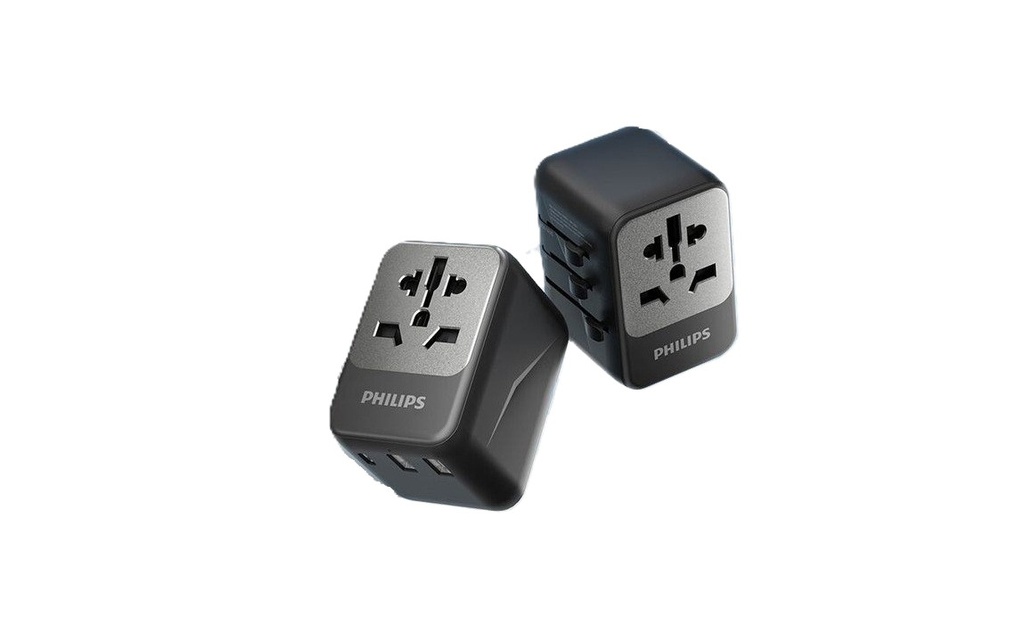 PHILIPS - Philips SPB1005B/93 Universal Travel Adapter 2 USB Port + Type C