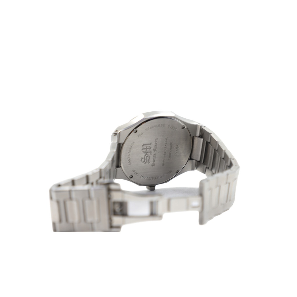 Santa Martin No1744 Sapphire Crystall All Stainless Steel