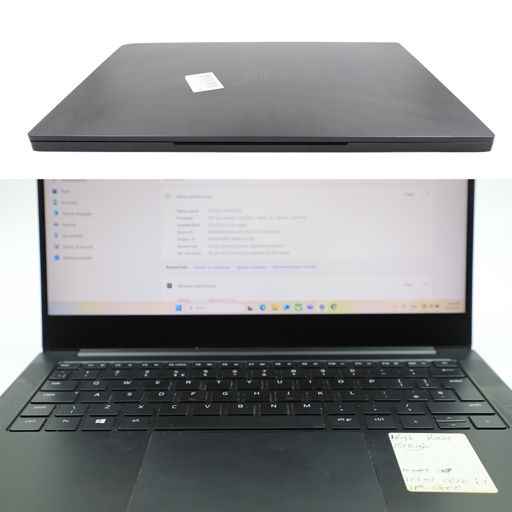 Razer Blads Stealh 13  I7 1165G7 16 gb ram, Intel Iris Xe graphic 4G Ultra Slim 500 SSD + Charger &Pouch