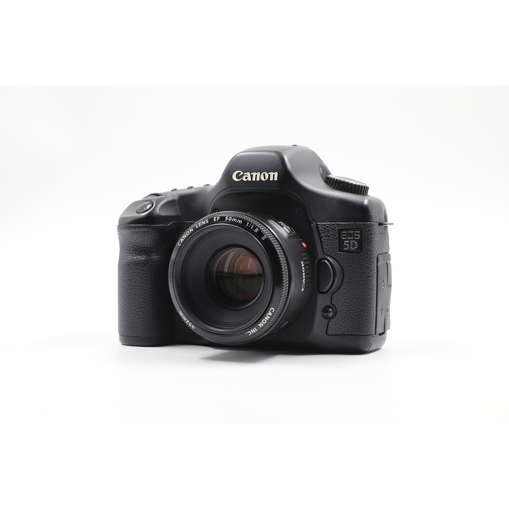 Canon EOS 5D + Canon Lens EF 50 mm 1:1.8 II  + Charger + Pouch Doesn’t Include the Battery
