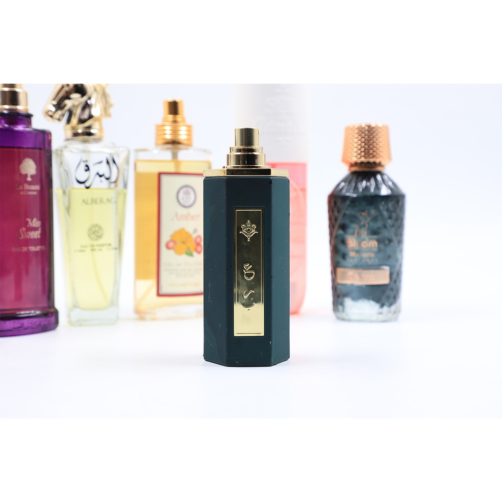 Mix Good Perfumes And Hair Mist Reef Perfumes 50 ml x 2, Brazilian Crush, Alberag, Black Oud, Tobaku Mabkar, Adyan Nafees, Terra, Amber Eau De Cologne