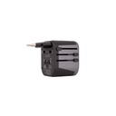 Porodo Dual USB Port Universal Travel Adapter 2.4A - Black | PD-303UTV-BK