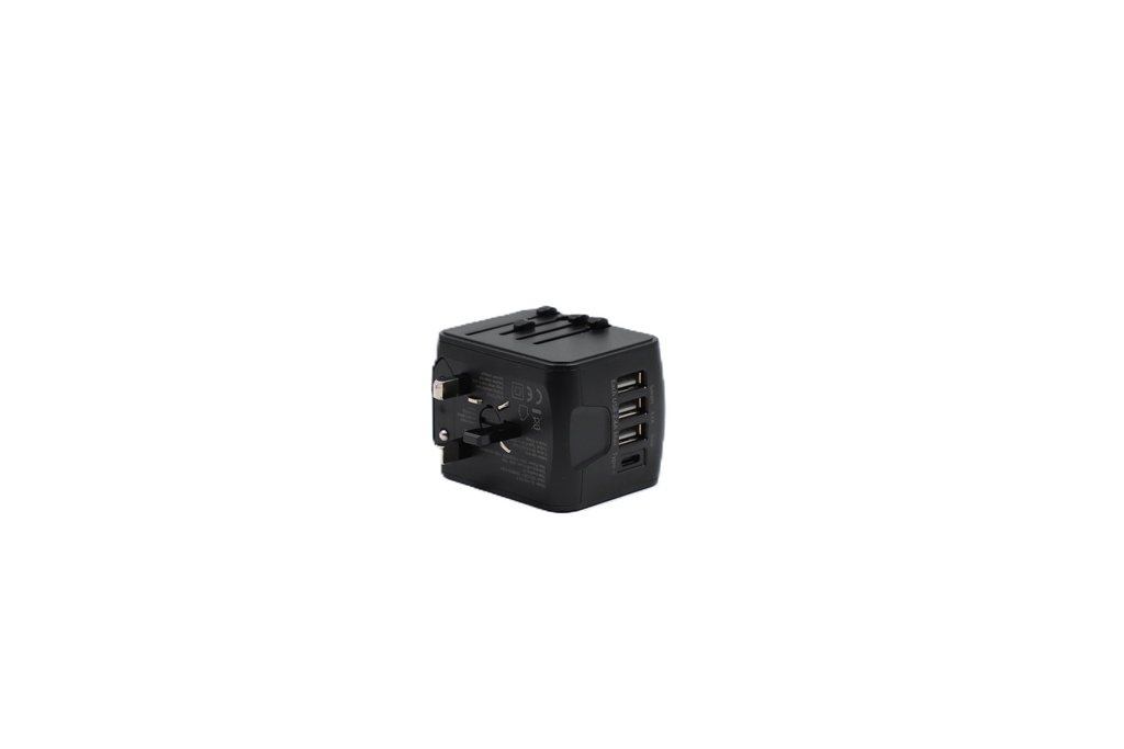 Universal International Travel Power Adapter, With 3 USB + 1 Type C Charging Ports, European Adapter