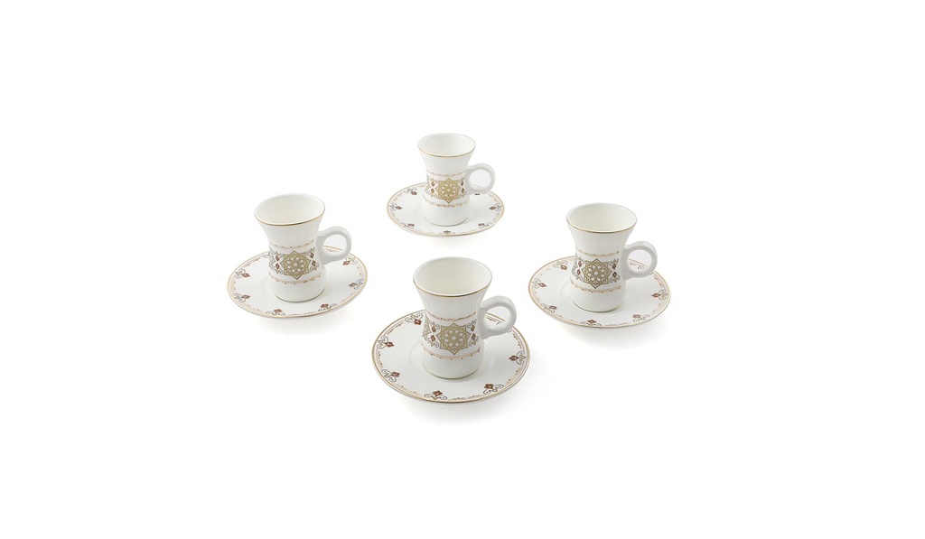 Porceletta Ivory Belly Tea Cup & saucer Set 12 Pcs