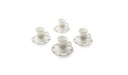 Porceletta Ivory Belly Tea Cup & saucer Set 12 Pcs