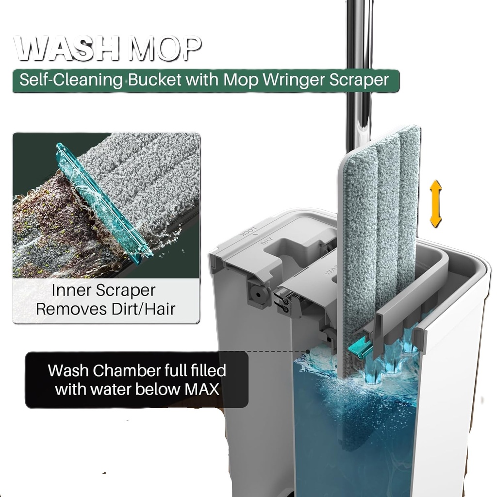 Joymoop Mop and Bucket with Wringer Set