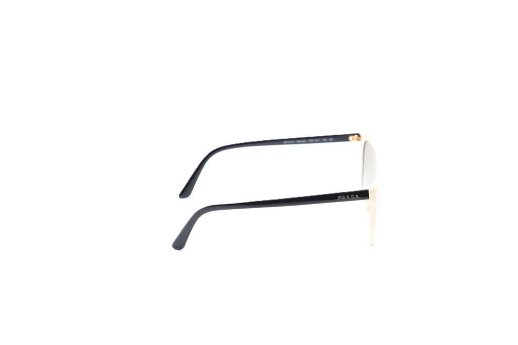 Prada Catwalk PR 01VS 7S30A7 Ivory Plastic Cat-Eye Sunglasses Grey