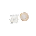 Glass Cawa Cup And Tea 18 Pcs Set