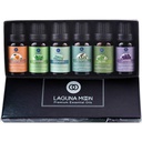 LagunaMoon Premium Essential Oils, Lemongrass, Peppermint, Eucalyptus, Tea Tree, Orange, Lavender