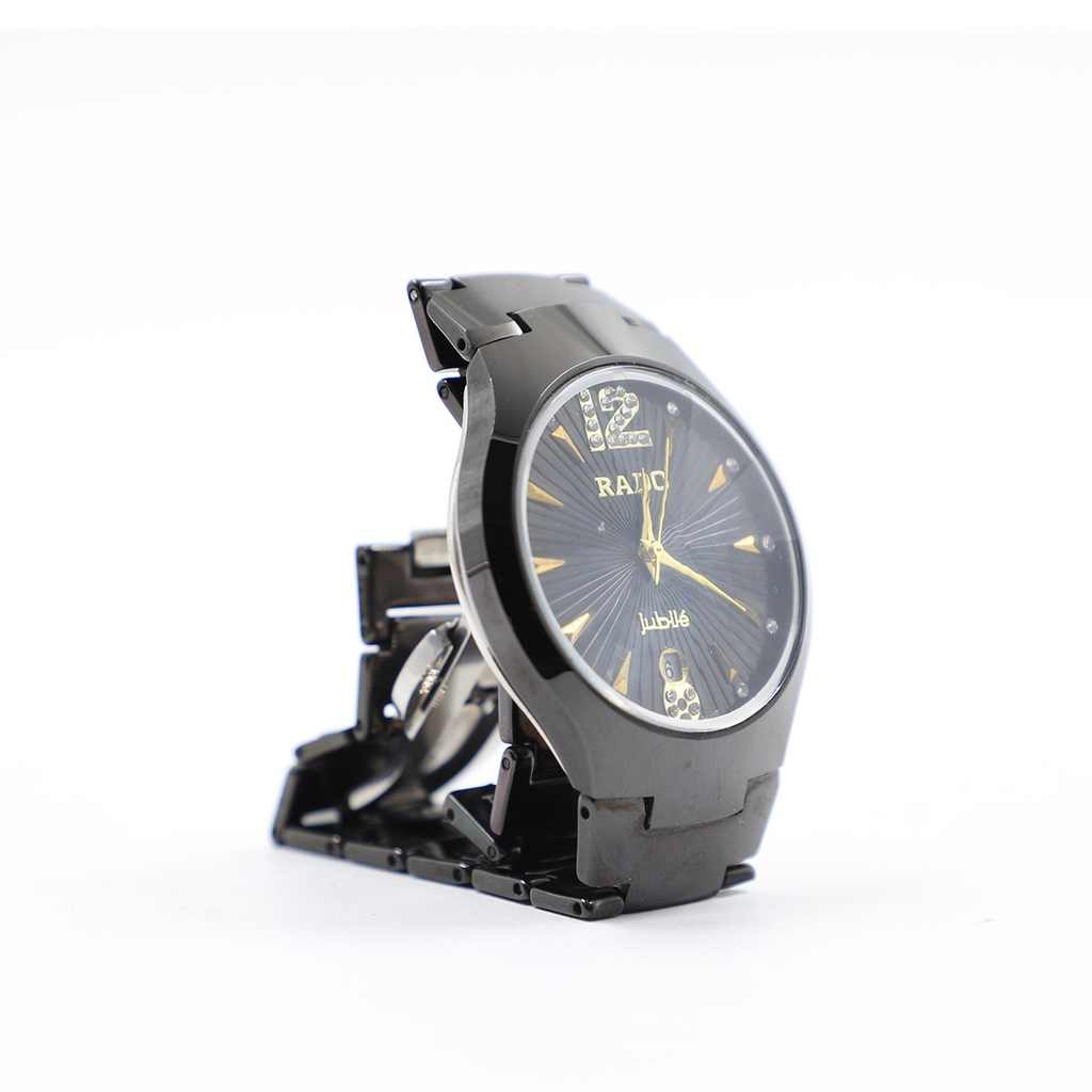 Rado Jubile Full Black 6020G Swiss Made ** Contain a Tiny Crack On The Middle & Battery Drained**