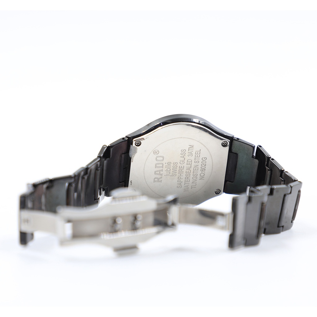 Rado Jubile Full Black 6020G Swiss Made ** Contain a Tiny Crack On The Middle & Battery Drained**