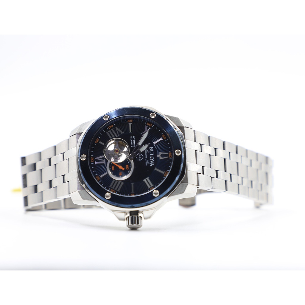 bulova Marine Star Automatic Jewel C9771236 Stainless Steel Water Resistant