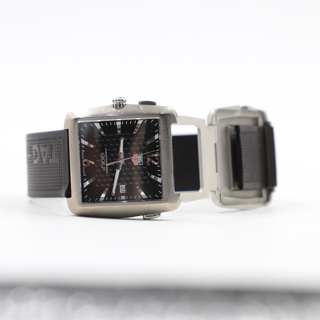 TagHueur Golf Watch Sapphire Crystal Tiger Woods Edition Swiss made Since 1860 ** battery Drained**