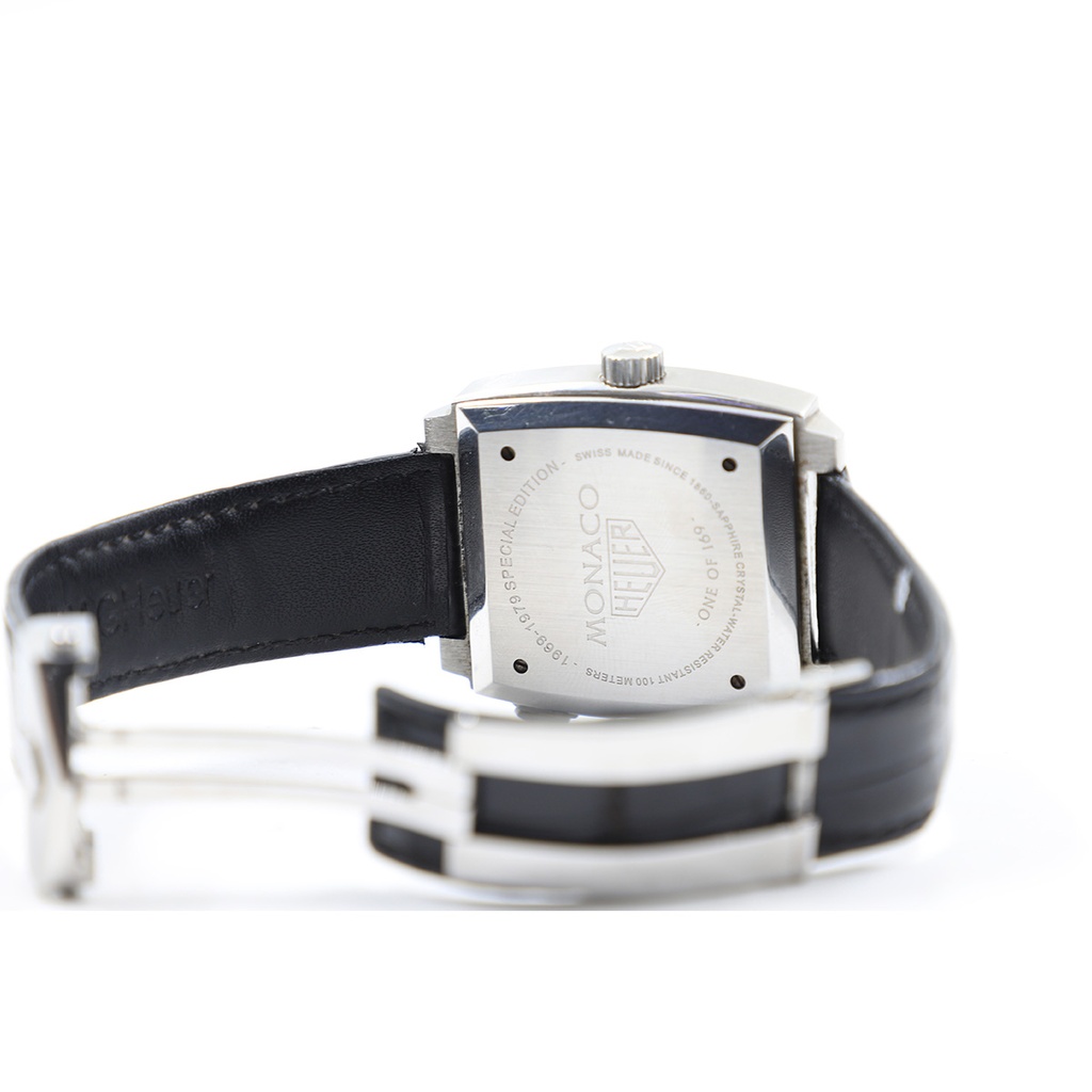 Monaco Heuer Automatic Chronograph Limited Edition  1969-1979** One of 169 Special Edition Sapphire crystal ** Has Cracks in the middle Not Sure If Authentic **