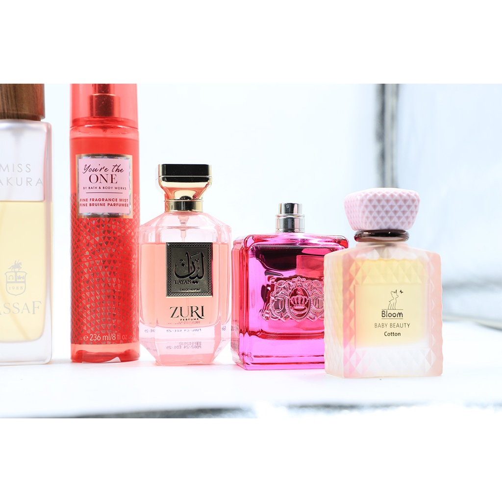 Mix Used Women Essencial Perfumes, HairMist,Zohoor, colour,bath & body works,Assaf hair mist
