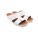 Caretti  Florida 6892 lux Sandals Imitation Ostrich Orig White Color  Square Buckle Size - 12